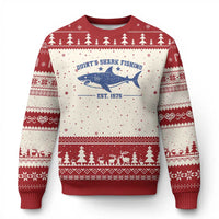 Retro Fisher Birthday Ugly Christmas Sweater Vintage Quints Shark Fishing 1975 - Wonder Print Shop
