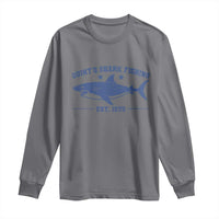 Retro Fisher Birthday Long Sleeve Shirt Vintage Quints Shark Fishing 1975 - Wonder Print Shop