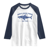 Retro Fisher Birthday Raglan Shirt Vintage Quints Shark Fishing 1975 - Wonder Print Shop