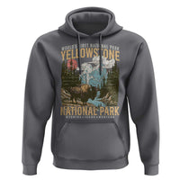 Vintage Yellowstone National Park Hoodie Retro Nature Wildlife Outdoor Hiking Camping Forest - Wonder Print Shop