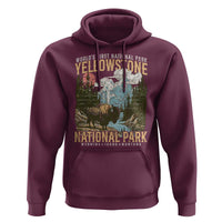 Vintage Yellowstone National Park Hoodie Retro Nature Wildlife Outdoor Hiking Camping Forest - Wonder Print Shop