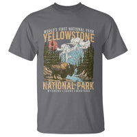 Vintage Yellowstone National Park T Shirt Retro Nature Wildlife Outdoor Hiking Camping Forest - Wonder Print Shop