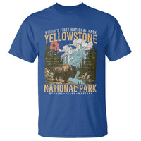Vintage Yellowstone National Park T Shirt Retro Nature Wildlife Outdoor Hiking Camping Forest - Wonder Print Shop