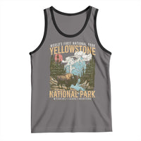 Vintage Yellowstone National Park Tank Top Retro Nature Wildlife Outdoor Hiking Camping Forest - Wonder Print Shop