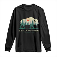 Yellowstone National Park Long Sleeve Shirt Bison Nature Wildlife Outdoor Hiking Camping Forest - Wonder Print Shop
