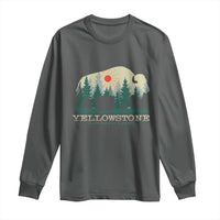 Yellowstone National Park Long Sleeve Shirt Bison Nature Wildlife Outdoor Hiking Camping Forest - Wonder Print Shop