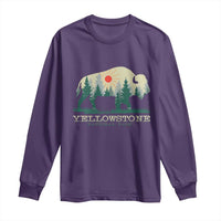 Yellowstone National Park Long Sleeve Shirt Bison Nature Wildlife Outdoor Hiking Camping Forest - Wonder Print Shop