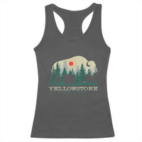 Yellowstone National Park Racerback Tank Top Bison Nature Wildlife Outdoor Hiking Camping Forest - Wonder Print Shop