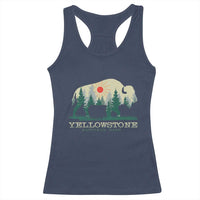 Yellowstone National Park Racerback Tank Top Bison Nature Wildlife Outdoor Hiking Camping Forest - Wonder Print Shop