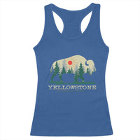 Yellowstone National Park Racerback Tank Top Bison Nature Wildlife Outdoor Hiking Camping Forest - Wonder Print Shop