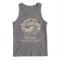 Vintage Yellowstone National Park Tank Top Retro Bison Nature Wildlife Forest - Wonder Print Shop