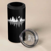 Bigfoot In The Forest 4 in 1 Can Cooler Tumbler Sasquatch Trees Reflection Wildlife Nature Outdoor Wild Retro - Wonder Print Shop