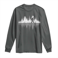 Bigfoot In The Forest Long Sleeve Shirt Sasquatch Trees Reflection Wildlife Nature Outdoor Wild Retro - Wonder Print Shop