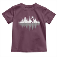 Bigfoot In The Forest Toddler T Shirt Sasquatch Trees Reflection Wildlife Nature Outdoor Wild Retro - Wonder Print Shop