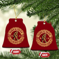 Retro Bigfoot Believer Ceramic Ornament Undefeated Sasquatch Hide And Seek Cryptozoology - Wonder Print Shop