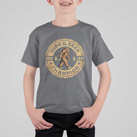 Retro Bigfoot Believer T Shirt For Kid Undefeated Sasquatch Hide And Seek Cryptozoology - Wonder Print Shop