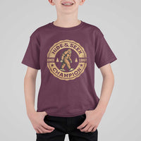 Retro Bigfoot Believer T Shirt For Kid Undefeated Sasquatch Hide And Seek Cryptozoology - Wonder Print Shop