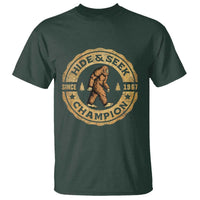 Retro Bigfoot Believer T Shirt Undefeated Sasquatch Hide And Seek Cryptozoology - Wonder Print Shop