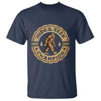 Retro Bigfoot Believer T Shirt Undefeated Sasquatch Hide And Seek Cryptozoology - Wonder Print Shop