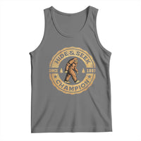 Retro Bigfoot Believer Tank Top Undefeated Sasquatch Hide And Seek Cryptozoology - Wonder Print Shop