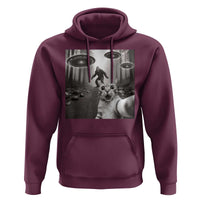 Cat Selfie With Bigfoot UFO Hoodie Funny Cat Lover Gifts - Wonder Print Shop