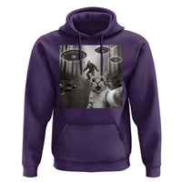 Cat Selfie With Bigfoot UFO Hoodie Funny Cat Lover Gifts - Wonder Print Shop