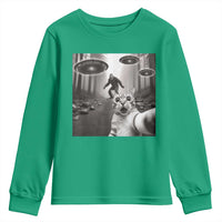 Cat Selfie With Bigfoot UFO Youth Sweatshirt Funny Cat Lover Gifts - Wonder Print Shop