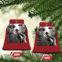 Raccoon Selfie With Bigfoot UFO Christmas Ornament Funny Feral Lover Gifts - Wonder Print Shop