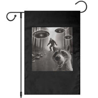 Raccoon Selfie With Bigfoot UFO Garden Flag Funny Feral Lover Gifts - Wonder Print Shop