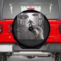 Raccoon Selfie With Bigfoot UFO Spare Tire Cover Funny Feral Lover Gifts - Wonder Print Shop