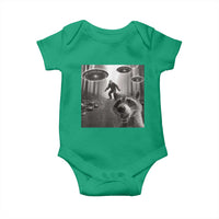 Raccoon Selfie With Bigfoot UFO Baby Onesie Funny Feral Lover Gifts - Wonder Print Shop