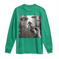 Raccoon Selfie With Bigfoot UFO Long Sleeve Shirt Funny Feral Lover Gifts - Wonder Print Shop