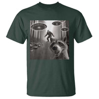 Raccoon Selfie With Bigfoot UFO T Shirt Funny Feral Lover Gifts - Wonder Print Shop
