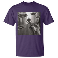 Raccoon Selfie With Bigfoot UFO T Shirt Funny Feral Lover Gifts - Wonder Print Shop