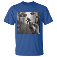 Raccoon Selfie With Bigfoot UFO T Shirt Funny Feral Lover Gifts - Wonder Print Shop
