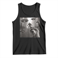 Raccoon Selfie With Bigfoot UFO Tank Top Funny Feral Lover Gifts - Wonder Print Shop