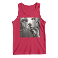 Raccoon Selfie With Bigfoot UFO Tank Top Funny Feral Lover Gifts - Wonder Print Shop