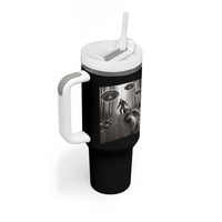 Raccoon Selfie With Bigfoot UFO Tumbler With Handle Funny Feral Lover Gifts - Wonder Print Shop