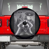 Racoon Meme Spare Tire Cover Selfie With Alien UFO - Wonder Print Shop
