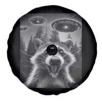 Racoon Meme Spare Tire Cover Selfie With Alien UFO - Wonder Print Shop