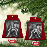 Racoon Meme Ceramic Ornament Selfie With Alien UFO - Wonder Print Shop