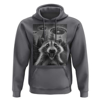 Racoon Meme Hoodie Selfie With Alien UFO - Wonder Print Shop