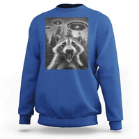 Racoon Meme Sweatshirt Selfie With Alien UFO - Wonder Print Shop