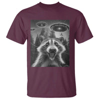 Racoon Meme T Shirt Selfie With Alien UFO - Wonder Print Shop