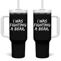 Funny Injury Get Well Soon Gift Tumbler With Handle I Was Fighting A Bear - Wonder Print Shop