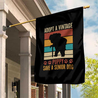 Vintage Adopt a Senior Dog Garden Flag Rescue Animal Adoption Old Dog Shelter Pet - Wonder Print Shop
