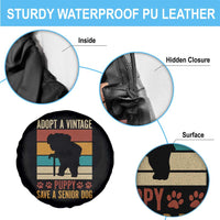 Vintage Adopt a Senior Dog Spare Tire Cover Rescue Animal Adoption Old Dog Shelter Pet - Wonder Print Shop