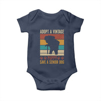 Vintage Adopt a Senior Dog Baby Onesie Rescue Animal Adoption Old Dog Shelter Pet - Wonder Print Shop