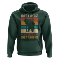 Vintage Adopt a Senior Dog Hoodie Rescue Animal Adoption Old Dog Shelter Pet - Wonder Print Shop