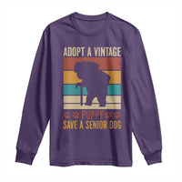 Vintage Adopt a Senior Dog Long Sleeve Shirt Rescue Animal Adoption Old Dog Shelter Pet - Wonder Print Shop
